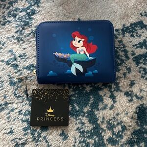 Disney Princess Ariel  Under Sea Navy Blue Wallet NWT